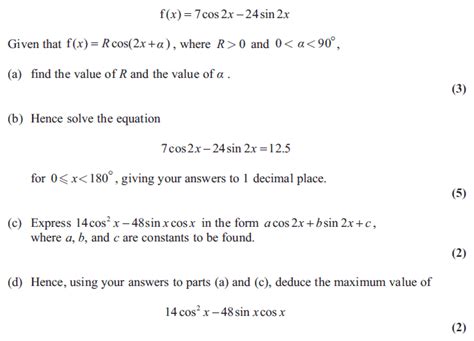 C3 June 2012 Edexcel Solutions PDF