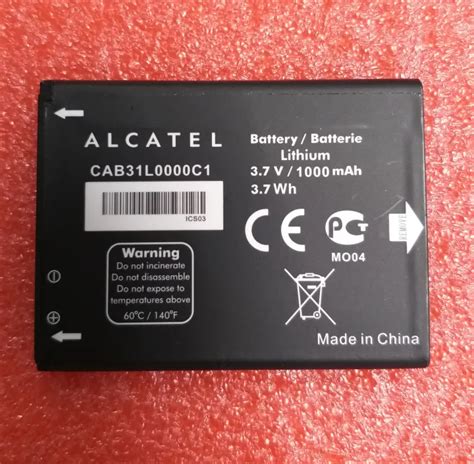 CAB31L0000C1 Battery Alcatel OT 890D OT I808 Doc