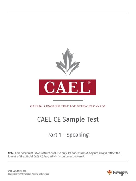 CAEL TEST SAMPLE Ebook Kindle Editon