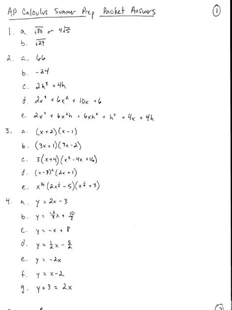 CALCULUS CLUE PACKET ANSWERS Ebook PDF