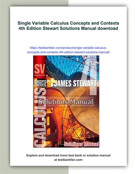 CALCULUS CONCEPTS AND CONTEXTS 4TH EDITION SOLUTIONS PDF Ebook Doc