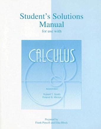 CALCULUS SMITH MINTON SOLUTION MANUAL Ebook Kindle Editon