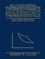 CALLEN THERMODYNAMICS SOLUTIONS MANUAL Ebook Kindle Editon