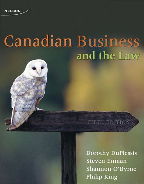 CANADIAN BUSINESS LAW 5TH EDITION DUPLESSIS PDF BOOK Kindle Editon