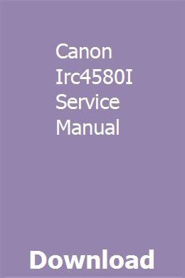 CANON IRC4580I SERVICE MANUAL Ebook Epub