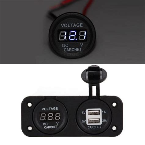 CARCHET Socket Charger Smartphone Voltmeter Kindle Editon