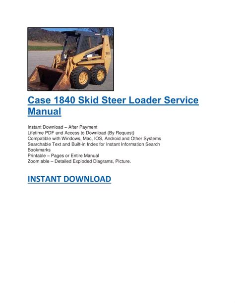 CASE 1840 SKID STEER MANUAL Ebook Reader