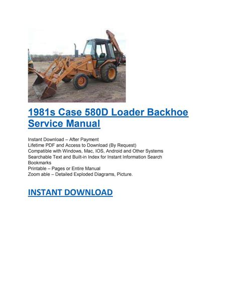 CASE 580D SERVICE MANUAL DOWNLOAD Ebook Doc