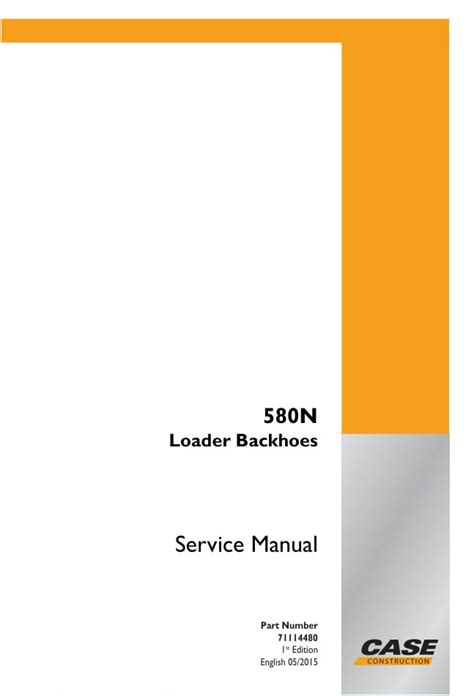 CASE 580N BACKHOE SERVICE MANUAL Ebook Doc