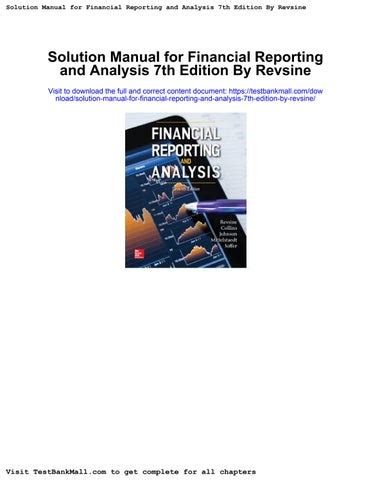 CASES IN FINANCIAL REPORTING SOLUTIONS MANUAL Ebook Kindle Editon