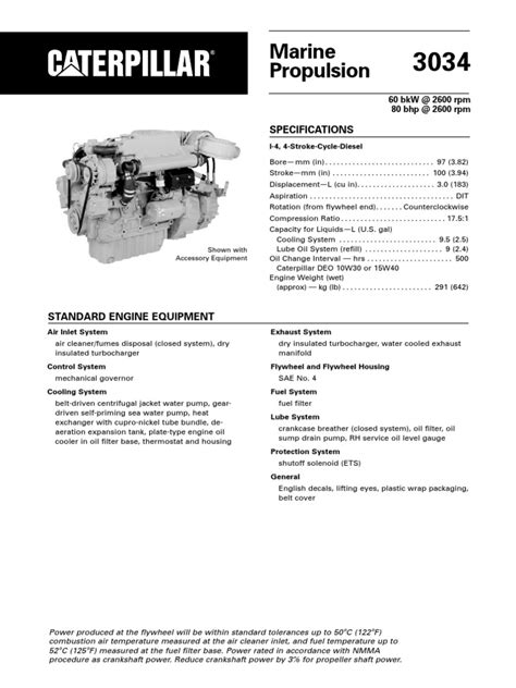 CAT 3034 ENGINE SPECS Ebook PDF