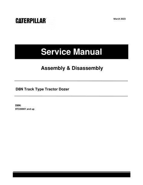 CATERPILLAR D8N SERVICE REPAIR MANUAL Ebook Kindle Editon