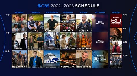 CBS Schedule: Fall 2022-Spring 2023