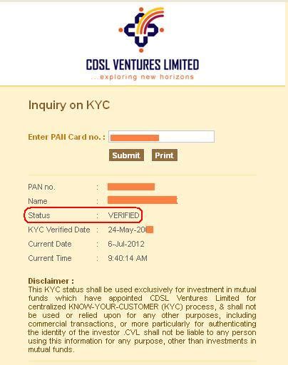 CDSL Verify KYC