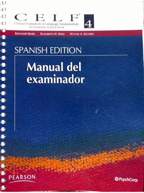 CELF 4 SPANISH MANUAL Ebook Reader