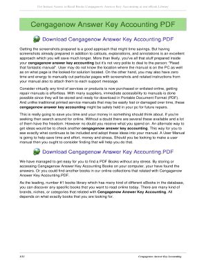 CENGAGENOW ACCOUNTING ANSWER KEY Ebook Kindle Editon
