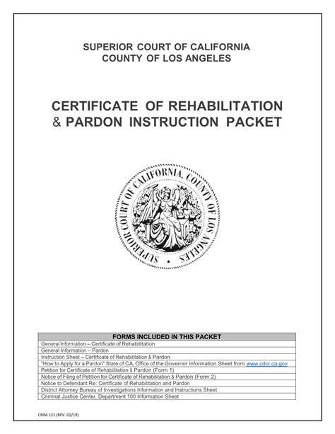 CERTIFICATE OF REHABILITATION AND PARDON Ebook Ebook Reader