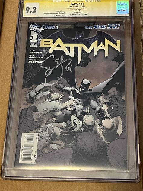 CGC 98 Autographed Batman New 5236 NM Superman Signed Greg Capullo Reader