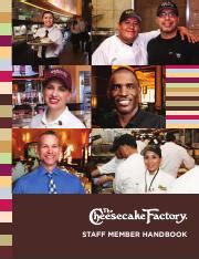 CHEESECAKE FACTORY EMPLOYEE HANDBOOK Ebook Doc