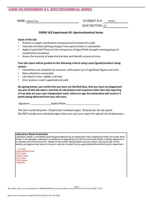 CHEM FILE EXPERIMENT A5 ANSWERS Ebook PDF