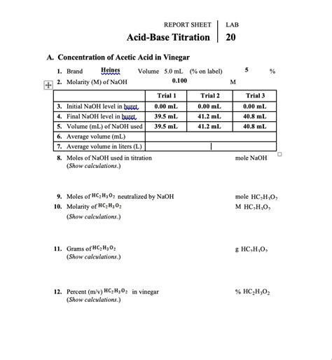 CHEMFAX ACID BASE TITRATION LAB ANSWERS Ebook Kindle Editon