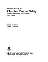 CHEMICAL PROCESS SAFETY 3RD EDITION FREE SOLUTION MANUAL Ebook Kindle Editon