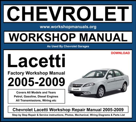 CHEVROLET LACETTI OWNERS MANUAL Ebook Doc