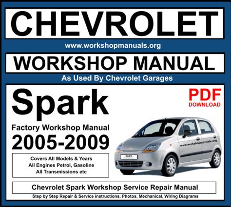 CHEVROLET SPARK WORKSHOP MANUAL Ebook Doc