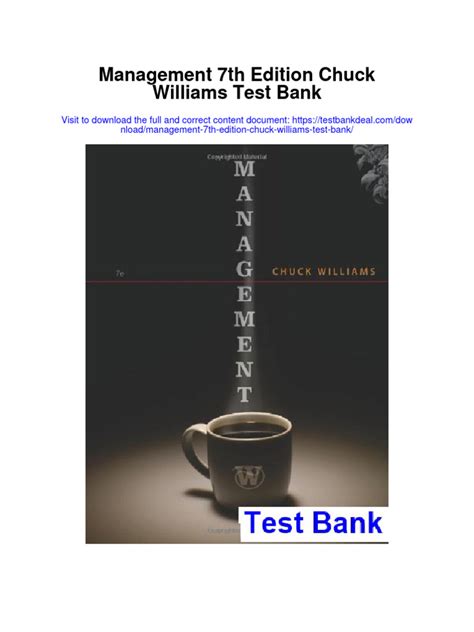 CHUCK WILLIAMS MANAGEMENT 7TH EDITION TEST BANK Ebook Reader