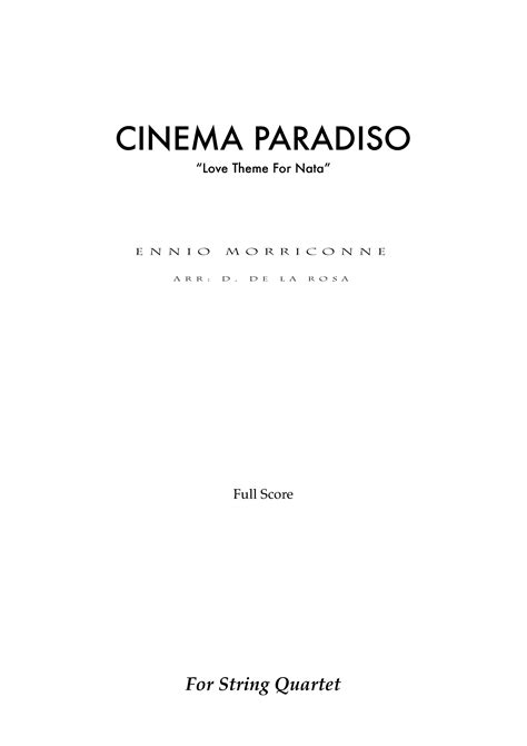 CINEMA PARADISO FOR STRING QUARTET Ebook Epub