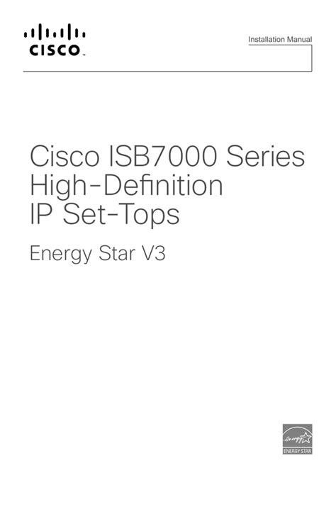 CISCO ISB7000 MANUAL Ebook Kindle Editon