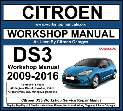 CITROEN DS3 SERVICE MANUAL Ebook PDF