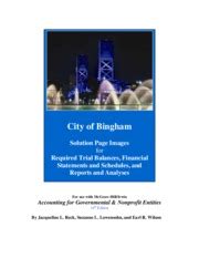 CITY OF BINGHAM SOLUTION MANUA Ebook Kindle Editon