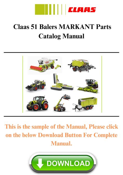 CLAAS MARKANT 51 MANUAL Ebook PDF