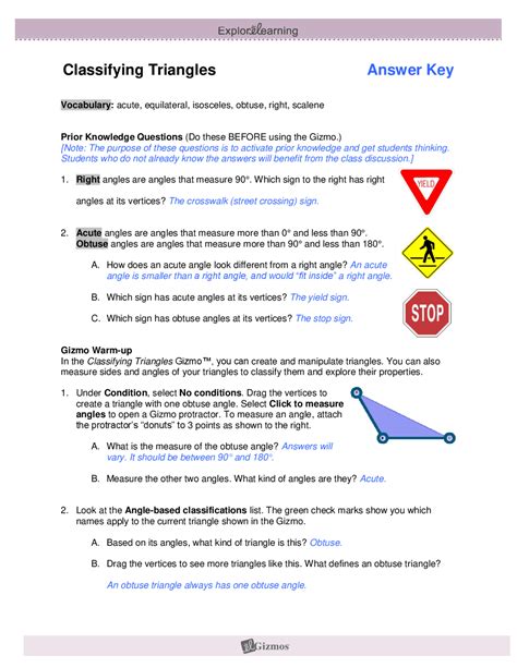 CLASSIFYING TRIANGLES ANSWER KEY Ebook PDF