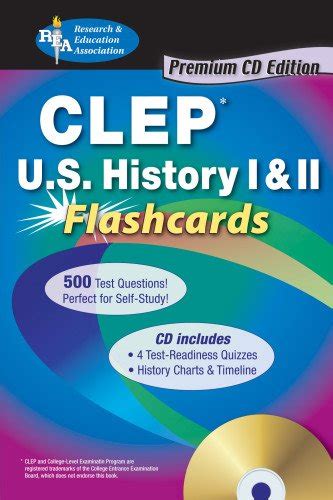 CLEP US History I and II Flashcards w CD CLEP Test Preparation Kindle Editon