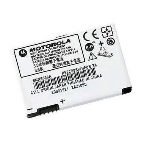 CLM5696 MOTORAZR Motorola Cellular Replacement Doc