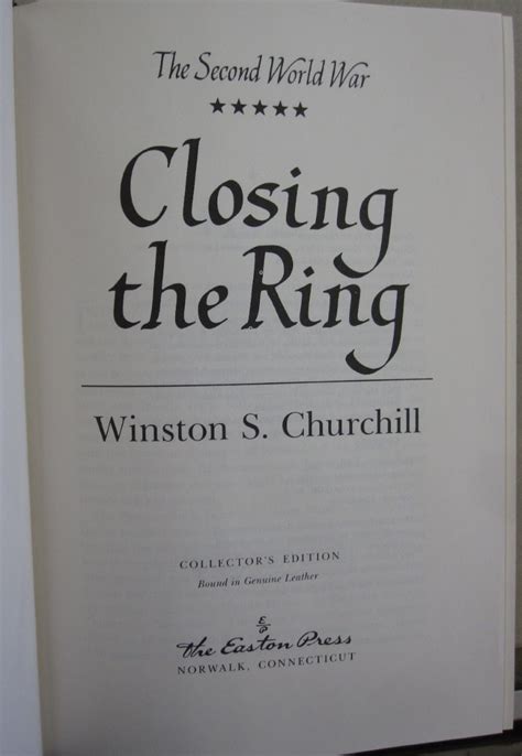 CLOSING THE RING The Second World War Easton Press Epub