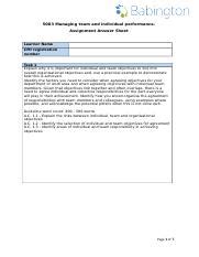 CMI UNIT 5003 EXAMPLE ASSIGNMENT Ebook Epub