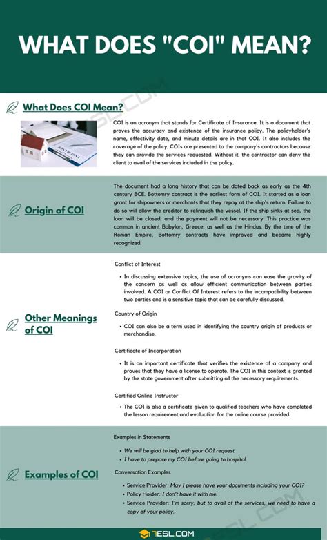 COI Meaning Business