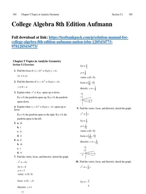 COLLEGE ALGEBRA 8TH EDITION ANSWERS Ebook Doc