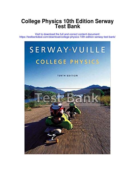 COLLEGE PHYSICS SERWAY TEST BANK Ebook Epub