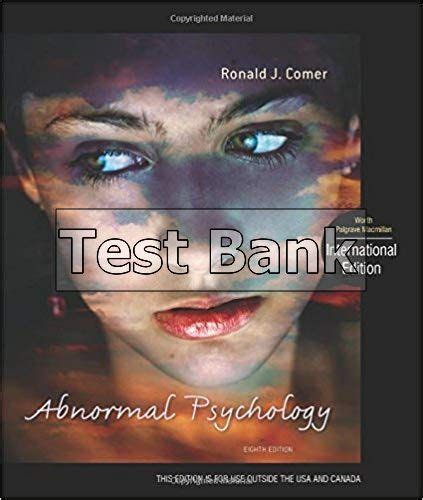 COMER ABNORMAL PSYCHOLOGY 8TH EDITION TEST BANK Ebook Reader