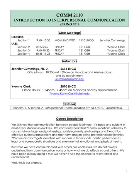 COMM 1302 Introduction to Communication Package Reader