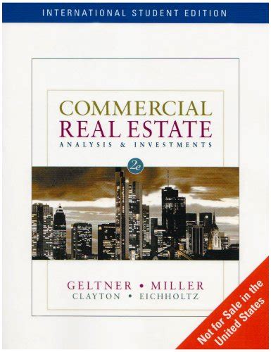 COMMERCIAL REAL ESTATE AND ANALYSIS GELTNER Ebook Kindle Editon