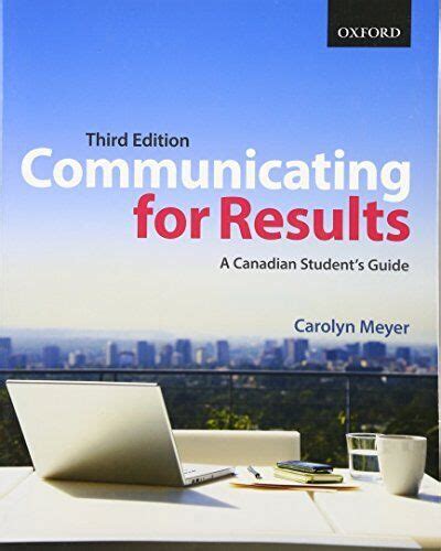 COMMUNICATING FOR RESULTS A CANADIAN STUDENTS GUIDE 2ND EDITION  PDF BOOK PDF