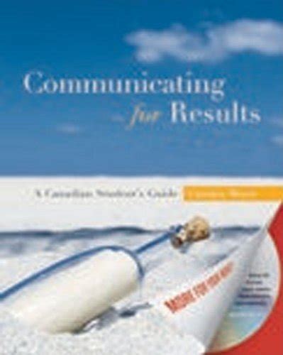 COMMUNICATING FOR RESULTS A CANADIAN STUDENTS GUIDE 2ND EDITION  PDF BOOK PDF