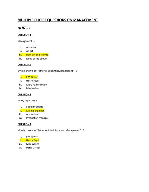 COMPARATIVE MANAGEMENT MULTIPLE CHOICE QUESTIONS AND ANSWERS Ebook Kindle Editon