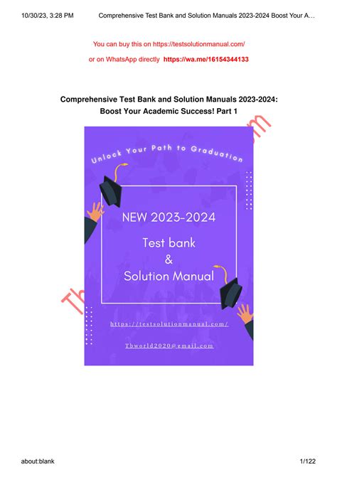 COMPREHENSIVE TEST BANK AND SOLUTION MANUALS Ebook Doc