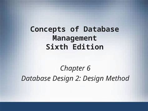 CONCEPTS OF DATABASE MANAGEMENT 6TH EDITION CHAPTER 6 ANSWERS Ebook Kindle Editon